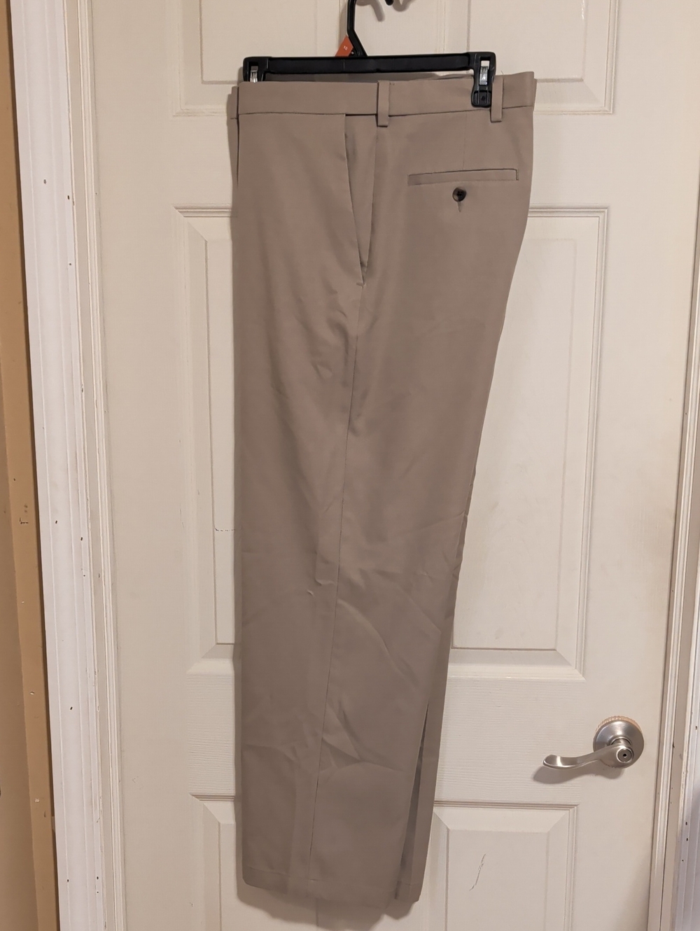 Men's Haggar Cool Right Performance Flex Pants - Khaki Beige Like New Size 40x30